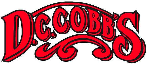 D.C. Cobb's red script wordmark