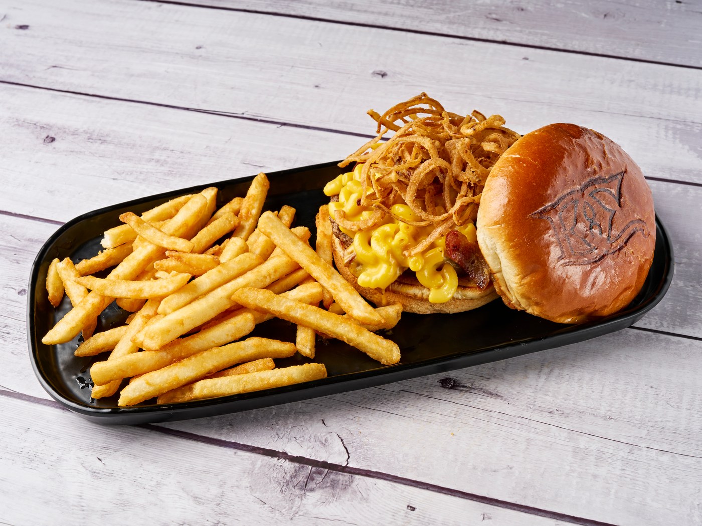 Burger and fries at D.C. Cobb's